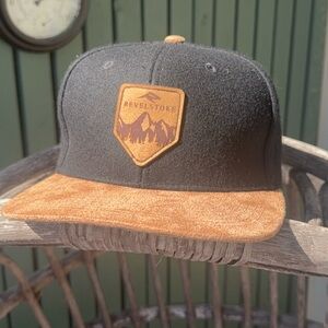 Revelstoke BC ski area wool hat and suede brim